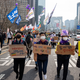 Civil society organizations, on the 114th anniversary of World Women’s Day, held press conferences and rallies and demanded women’s labor rights and childcare burdens on March 8, 2022 in Seoul, South Korea.